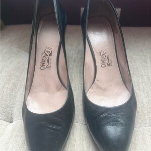 Salvatore Ferragamo Black Leather Heels